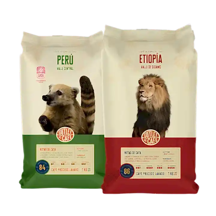 Pack Duo - 2 Kilos - Dos Continentes: Perú + Etiopía