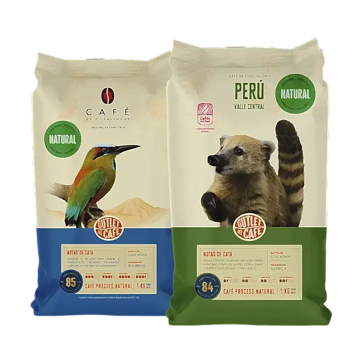 Pack Duo - 2 Kilos - Naturales: Perú + El Salvador